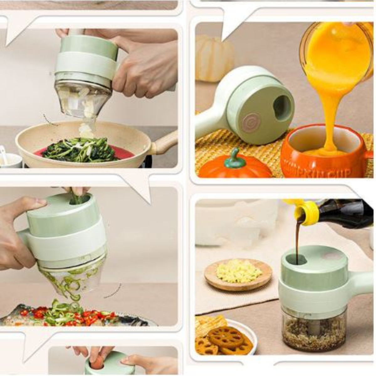 Hachoir multifonction innovant 4 en 1 pour une cuisine simplifiée