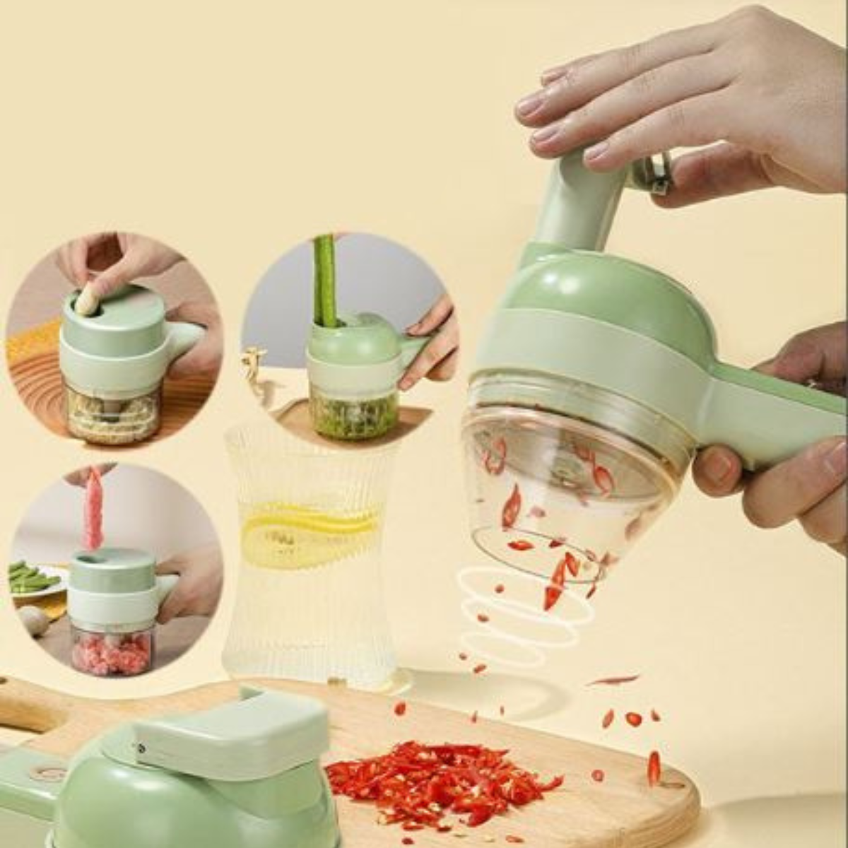 Hachoir multifonction innovant 4 en 1 pour une cuisine simplifiée