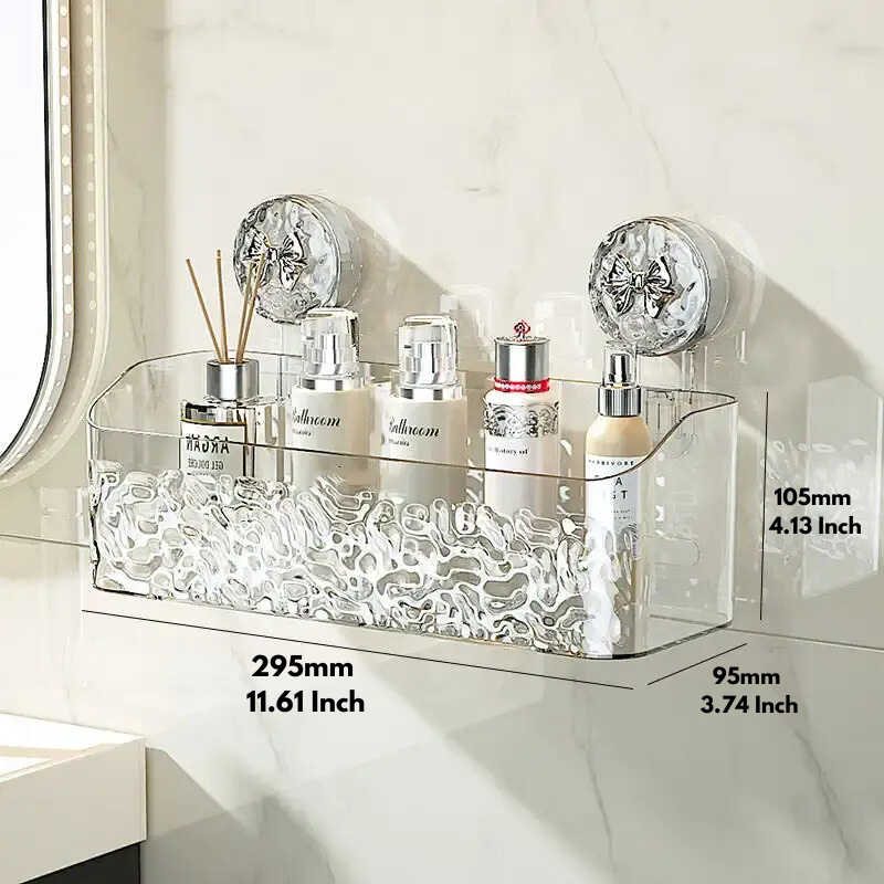Étagère murale innovante sans perçage, idéale pour optimiser votre salle de bain !